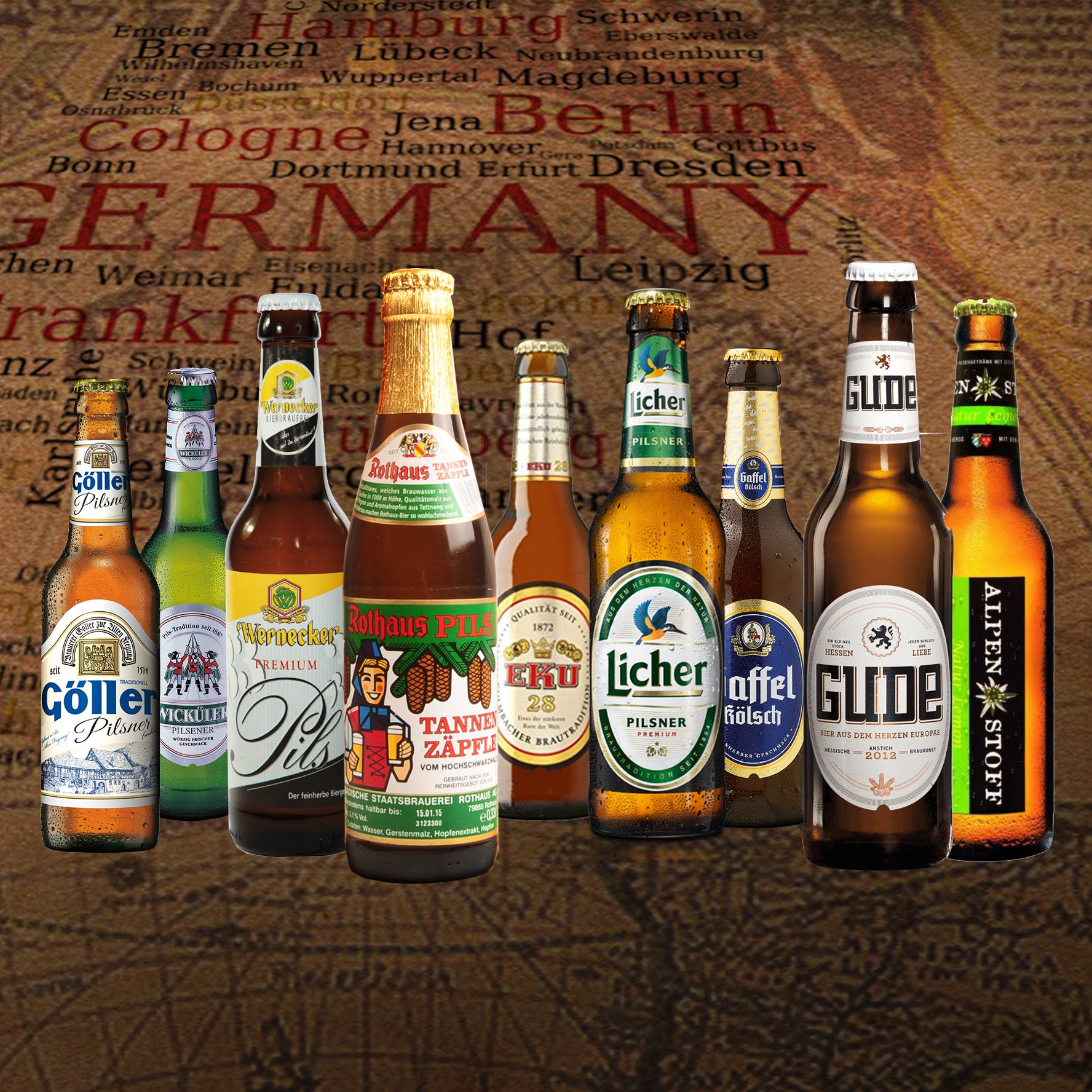 Bier Spezialitäten aus Deutschland (Die besten deutschen Biere) als Probierpaket zum Verschenken in Geschenkverpackung (Bier + Tasting-Anleitung + Bierbroschüre + Brauereigeschenke) 9 x 0,33l