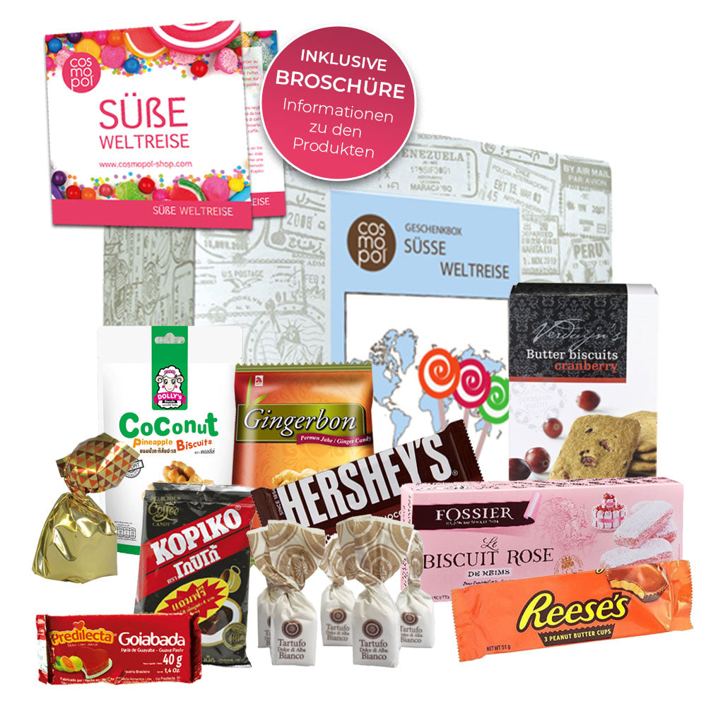 Ausgefallene Süßigkeiten Box | Süßigkeiten Mix mit verschiedenen Süßigkeiten aus aller Welt | Sweets zu Weihnachten Süßigkeiten aus Amerika & der ganzen Welt Geschenkidee Geschenkbox