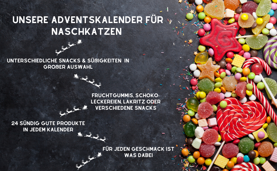 Leckereien Adventskalender 2023 Süßigkeiten Snack Adventskalender mit 24 Sweets I Adventskalender mit Schokofrüchten und süßen Snacks